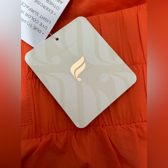 NWT Fabletics High-Waisted Piped Nylon Pant in Passion Orange - Picture 6 of 12